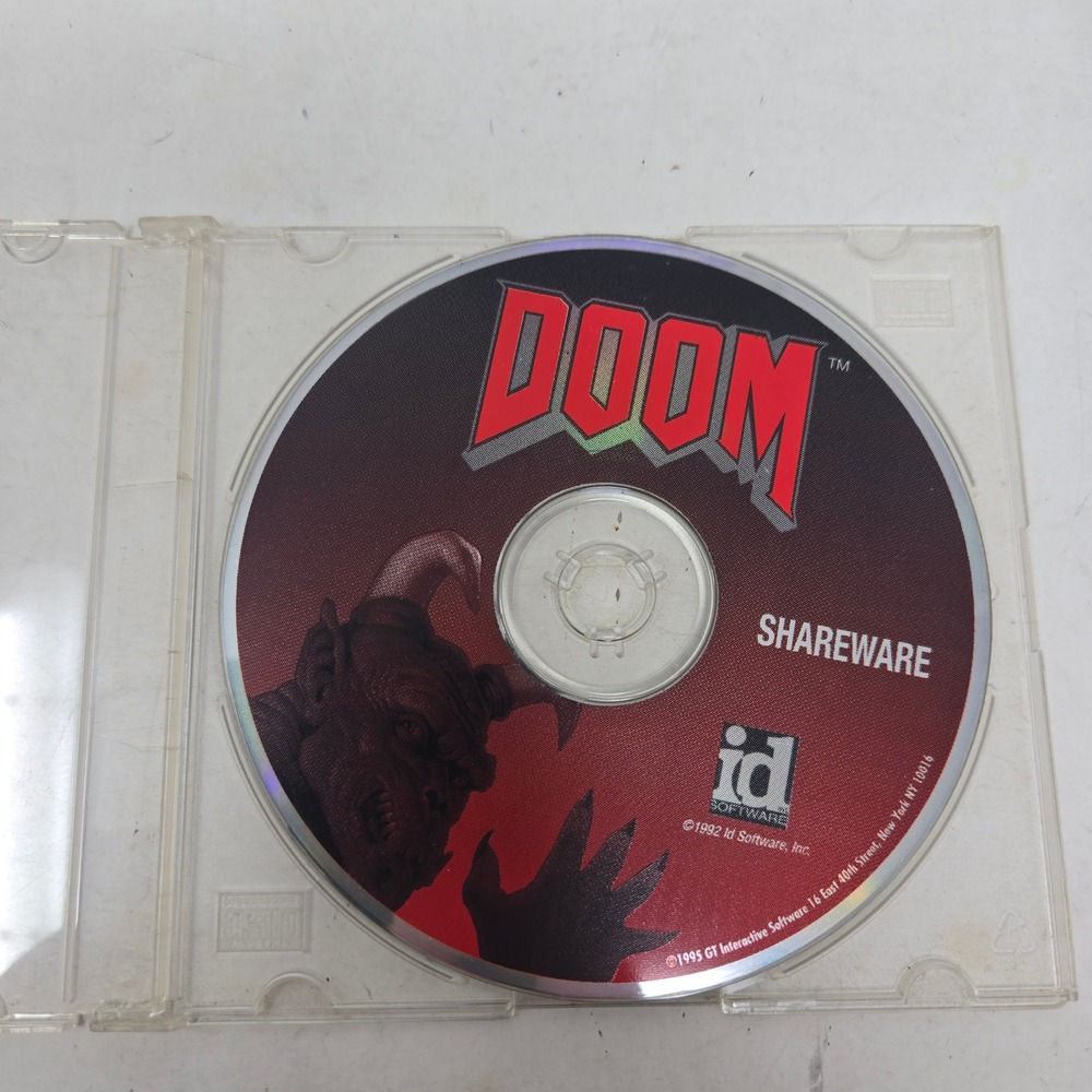 DOOM SHAREWARE DEMO ID SOFTWARE Promo Vintage 1993 PC CD-ROM Game for MS-DOS